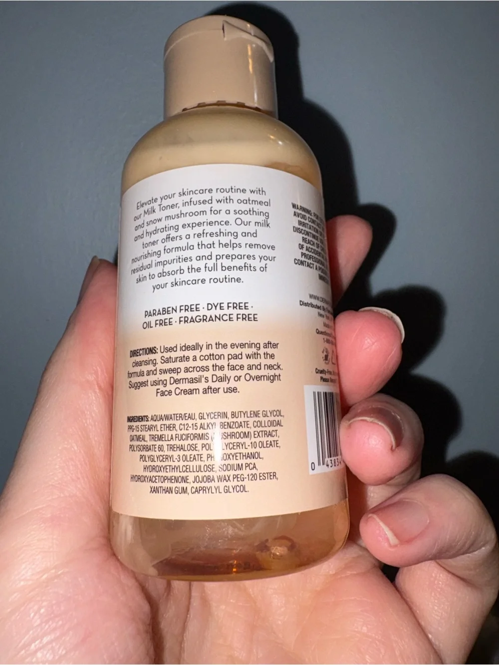 Dermasil Labs Oatmeal Milk Toner - oatmeal and snow mushroom